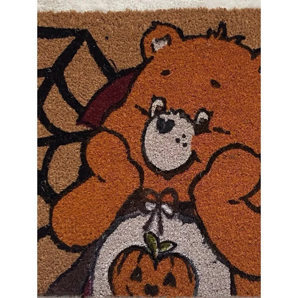 Care Bears Halloween Spider Web Vampire Pumpkin‎ Outdoor Coir Door Mat 18 X 28”